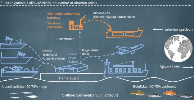 Íslenskur sjávarútvegur í hnot- Raunveruleikinn og áskoranir 5 Virðiskeðja í íslenskum sjávarútvegi
